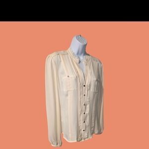 Banana Republic Cream Button Down Shirt